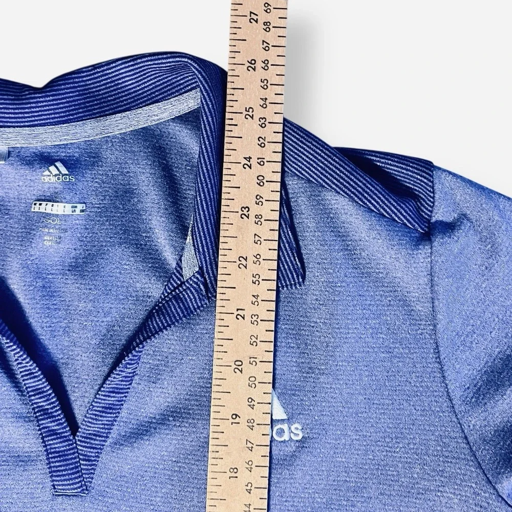 Adidas Mens Polo Shirt Large Blue Golf Polo AJGA‎ Logo Furman Short Sleeve